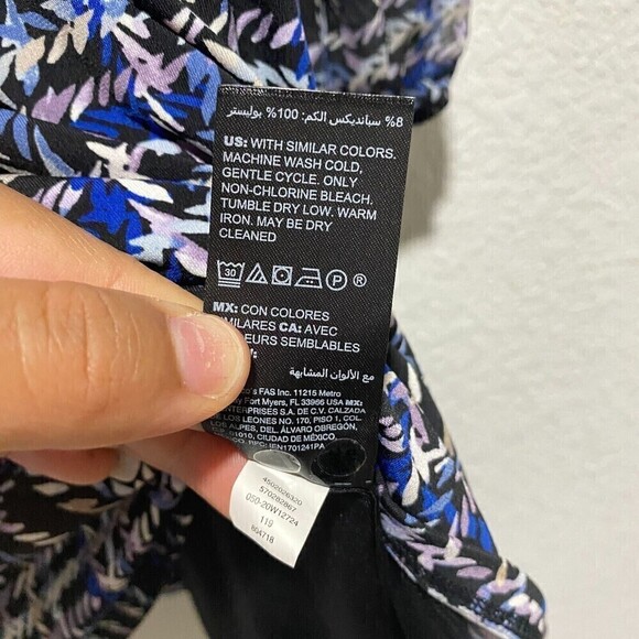 NWT White House Black Market Long Sleeve Blouson Dress Amble Plaid Black Small - Picture 13 of 15